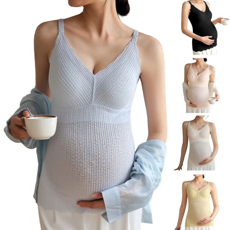 Tank Top Ribbed - Kamisol Perawat Y4UD dengan Tekstur Bergaris,