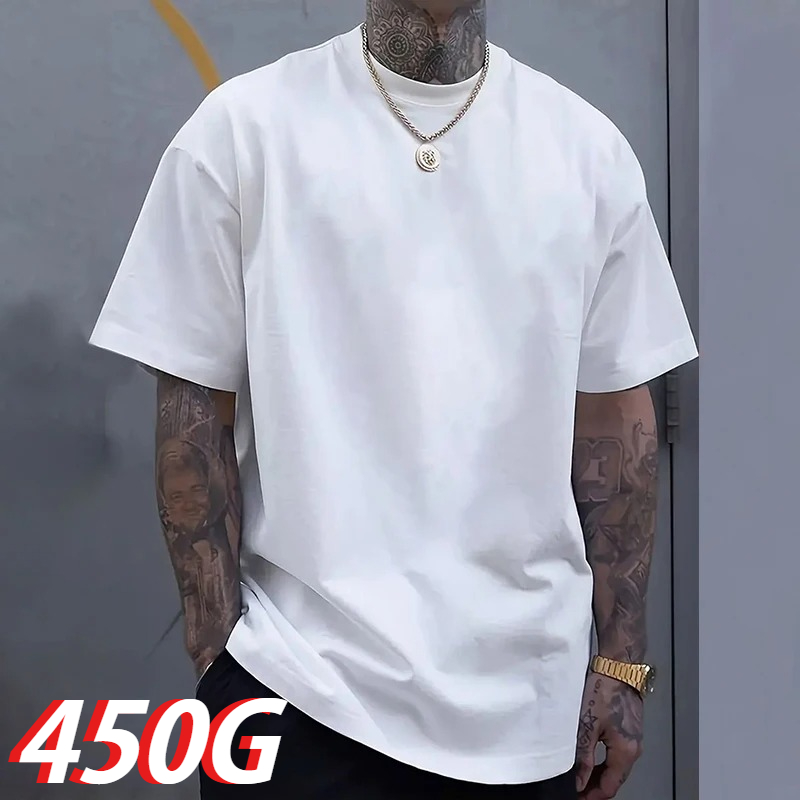 Kaos Katun Berat 450g Double Y - Undershirt Crew Neck ulasan dan harga