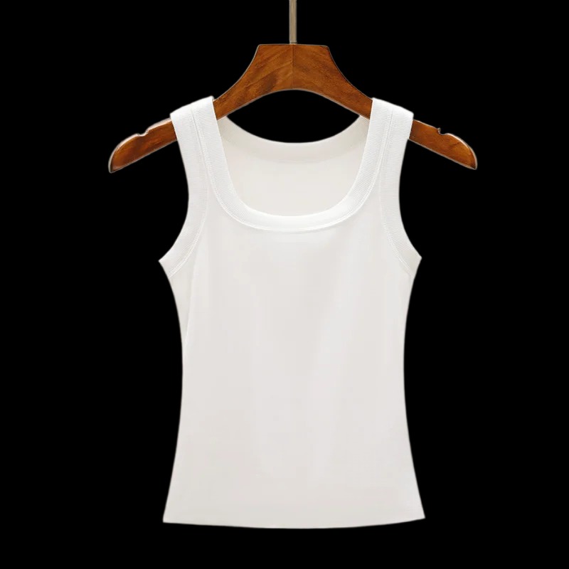 Tank Top Bergaris dengan Grafi - Tank Top Ribbed ulasan dan harga
