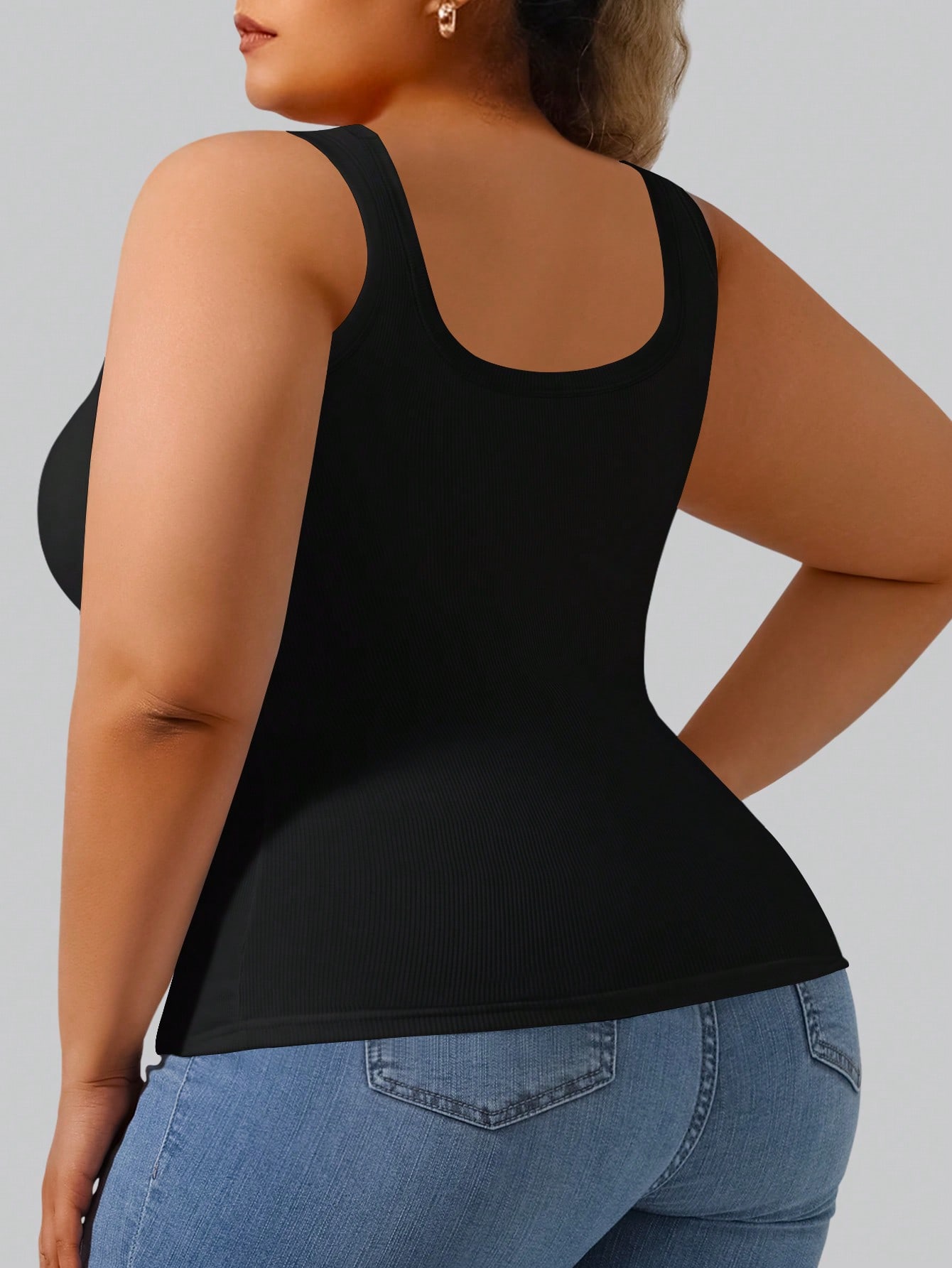 Tank Top Crop Ribbed High Stre - Tank Top Ribbed ulasan dan harga